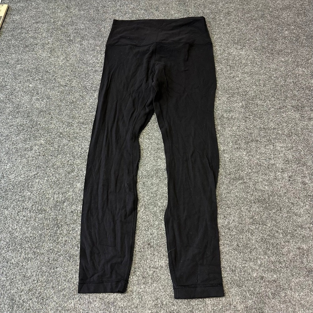 Lululemon Leggings Womens Size 6 Black High Waisted Cropped Athletic Yoga Pants